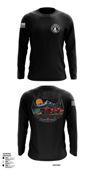 Long Sleeve Performance Shirt, Lander rural fire, Fire Department, Teamtime, Team time, sublimation, custom sports apparel, team uniforms, spirit wear, spiritwear, sports uniforms, custom shirts, team store, custom team store, fundraiser sports, apparel fundraiser