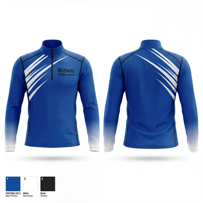 Midway Middle School 81261589 Quarter Zip Jacket - 1