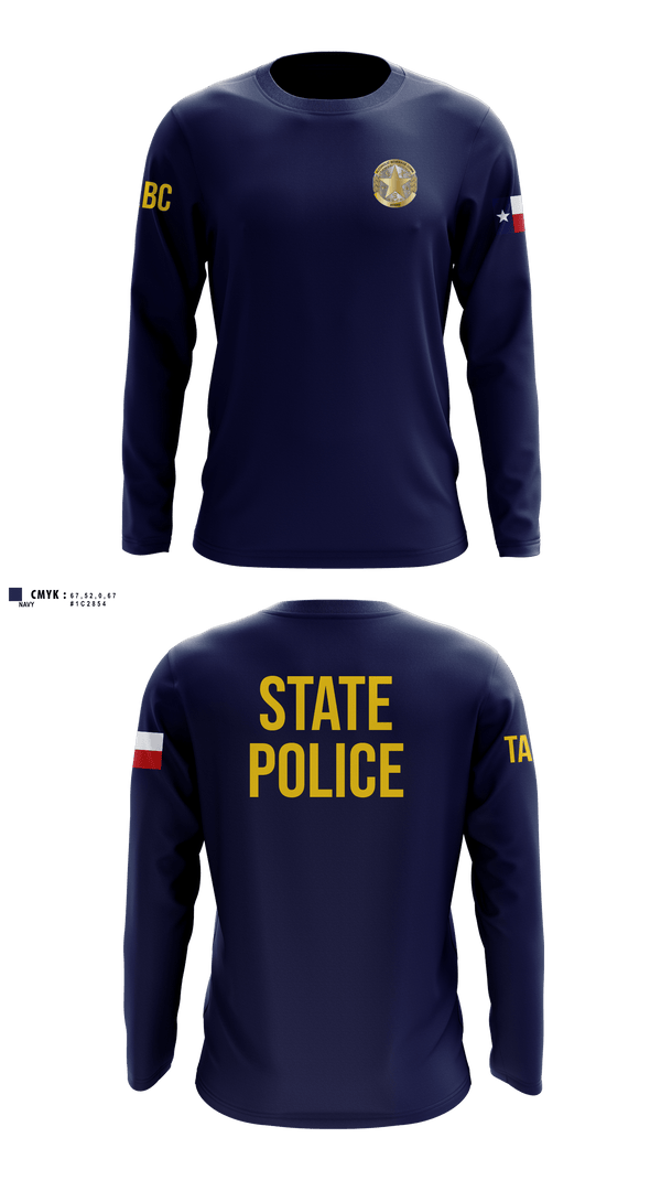 Long Sleeve Performance Shirt, Texas alcoholic beverage commission, Police, Teamtime, Team time, sublimation, custom sports apparel, team uniforms, spirit wear, spiritwear, sports uniforms, custom shirts, team store, custom team store, fundraiser sports, apparel fundraiser