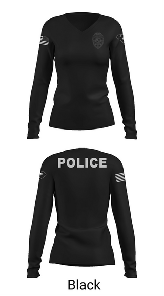 Womens Long Sleeve Vneck Shirt, Bluffton PD, , Teamtime, Team time, sublimation, custom sports apparel, team uniforms, spirit wear, spiritwear, sports uniforms, custom shirts, team store, custom team store, fundraiser sports, apparel fundraiser
