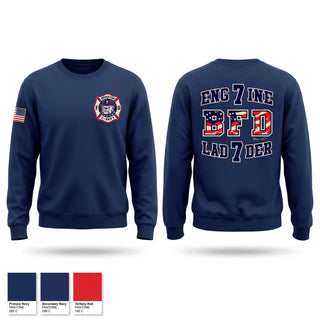 Crew Neck Sweatshirt, Bridgeton Fire C Shift, Fire Department, Teamtime, Team time, sublimation, custom sports apparel, team uniforms, spirit wear, spiritwear, sports uniforms, custom shirts, team store, custom team store, fundraiser sports, apparel fundraiser