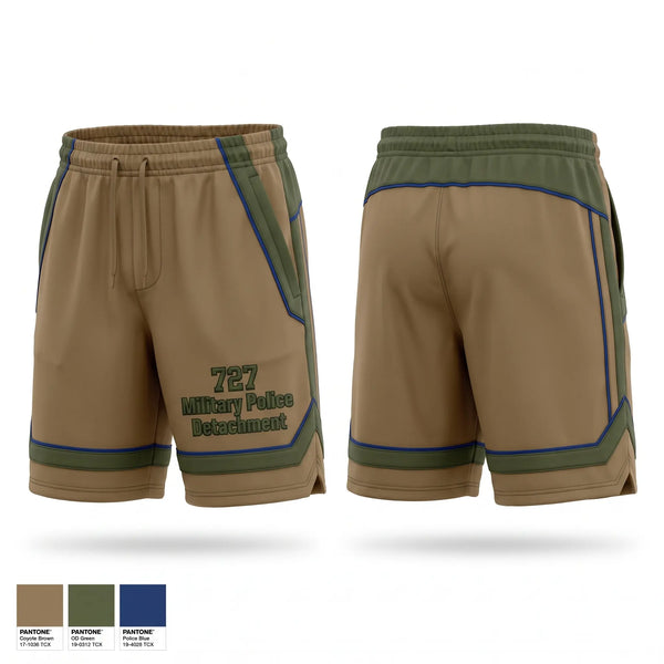 Athletic Shorts With Pockets, 727 Military Police Detachment, National Guard, Teamtime, Team time, sublimation, custom sports apparel, team uniforms, spirit wear, spiritwear, sports uniforms, custom shirts, team store, custom team store, fundraiser sports, apparel fundraiser