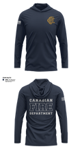 Canadian Volunteer Fire Department 94658474 Long Sleeve Performance Shirt with hood - 102