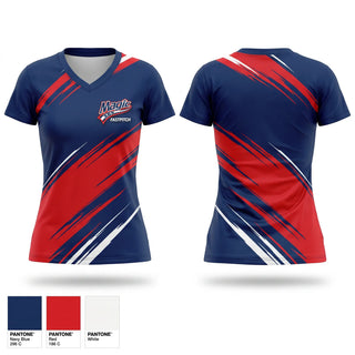 Womens Short Sleeve Vneck Shirt, SGS Magic 13u - Baney, Softball, Teamtime, Team time, sublimation, custom sports apparel, team uniforms, spirit wear, spiritwear, sports uniforms, custom shirts, team store, custom team store, fundraiser sports, apparel fundraiser
