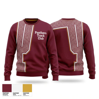 Crew Neck Sweatshirt, Panthers Track Club, Track & Field, Teamtime, Team time, sublimation, custom sports apparel, team uniforms, spirit wear, spiritwear, sports uniforms, custom shirts, team store, custom team store, fundraiser sports, apparel fundraiser