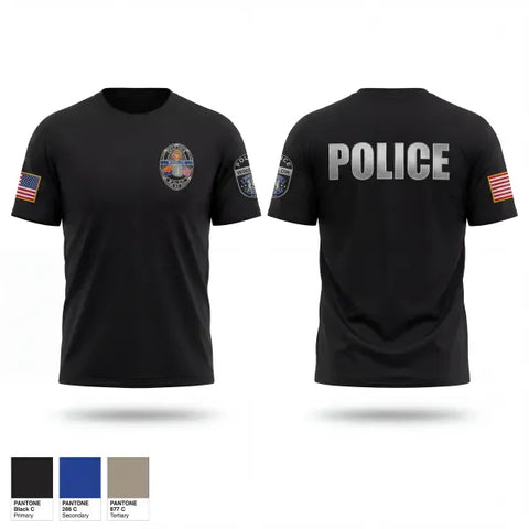 Old School Cotton Feel Shirt, Winslow Police Department, Police, Teamtime, Team time, sublimation, custom sports apparel, team uniforms, spirit wear, spiritwear, sports uniforms, custom shirts, team store, custom team store, fundraiser sports, apparel fundraiser