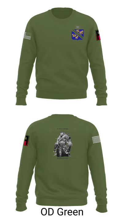 1-306th IN BN 86635313 Crew Neck Sweatshirt - 45