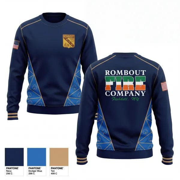Crew Neck Sweatshirt, Rombout Fire Company, Fire Department, Teamtime, Team time, sublimation, custom sports apparel, team uniforms, spirit wear, spiritwear, sports uniforms, custom shirts, team store, custom team store, fundraiser sports, apparel fundraiser