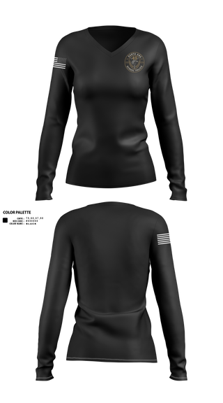 Womens Long Sleeve Vneck Shirt, SASPD, Police, Teamtime, Team time, sublimation, custom sports apparel, team uniforms, spirit wear, spiritwear, sports uniforms, custom shirts, team store, custom team store, fundraiser sports, apparel fundraiser