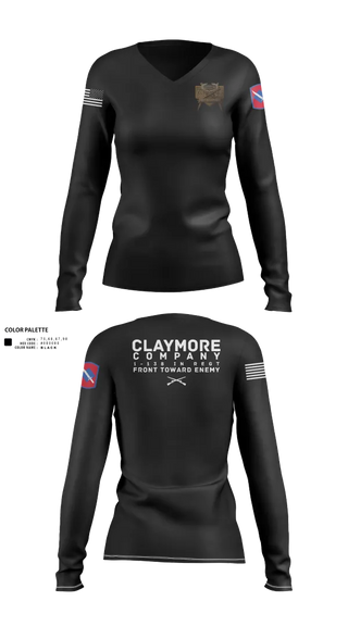 Womens Long Sleeve Vneck Shirt, C CO 1-138 IN REGT, , Teamtime, Team time, sublimation, custom sports apparel, team uniforms, spirit wear, spiritwear, sports uniforms, custom shirts, team store, custom team store, fundraiser sports, apparel fundraiser