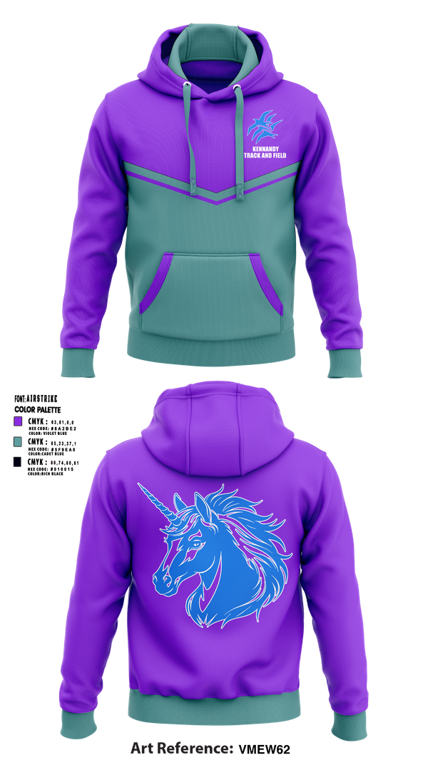 Hoodie, Kennandy, Track & Field, Teamtime, Team time, sublimation, custom sports apparel, team uniforms, spirit wear, spiritwear, sports uniforms, custom shirts, team store, custom team store, fundraiser sports, apparel fundraiser