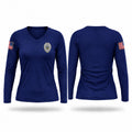 Plain City Police Department Women's Long Sleeve V-neck Shirt - 1