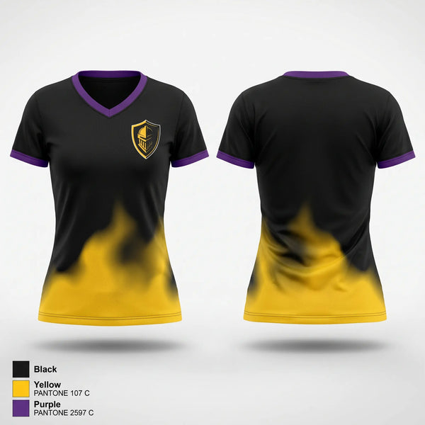 Womens Short Sleeve Vneck Shirt, Golden Knights, Baseball, Teamtime, Team time, sublimation, custom sports apparel, team uniforms, spirit wear, spiritwear, sports uniforms, custom shirts, team store, custom team store, fundraiser sports, apparel fundraiser