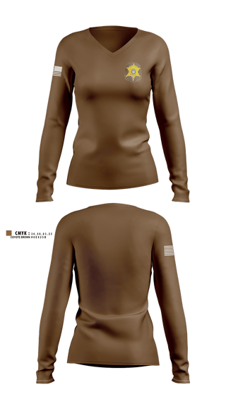 Womens Long Sleeve Vneck Shirt, Bolivar County Sheriff Department, Police, Teamtime, Team time, sublimation, custom sports apparel, team uniforms, spirit wear, spiritwear, sports uniforms, custom shirts, team store, custom team store, fundraiser sports, apparel fundraiser