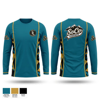 Long Sleeve Performance Shirt, SoCo Legands, Baseball, Teamtime, Team time, sublimation, custom sports apparel, team uniforms, spirit wear, spiritwear, sports uniforms, custom shirts, team store, custom team store, fundraiser sports, apparel fundraiser