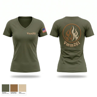 Womens Short Sleeve Vneck Shirt, Vmm-261, Marines, Teamtime, Team time, sublimation, custom sports apparel, team uniforms, spirit wear, spiritwear, sports uniforms, custom shirts, team store, custom team store, fundraiser sports, apparel fundraiser