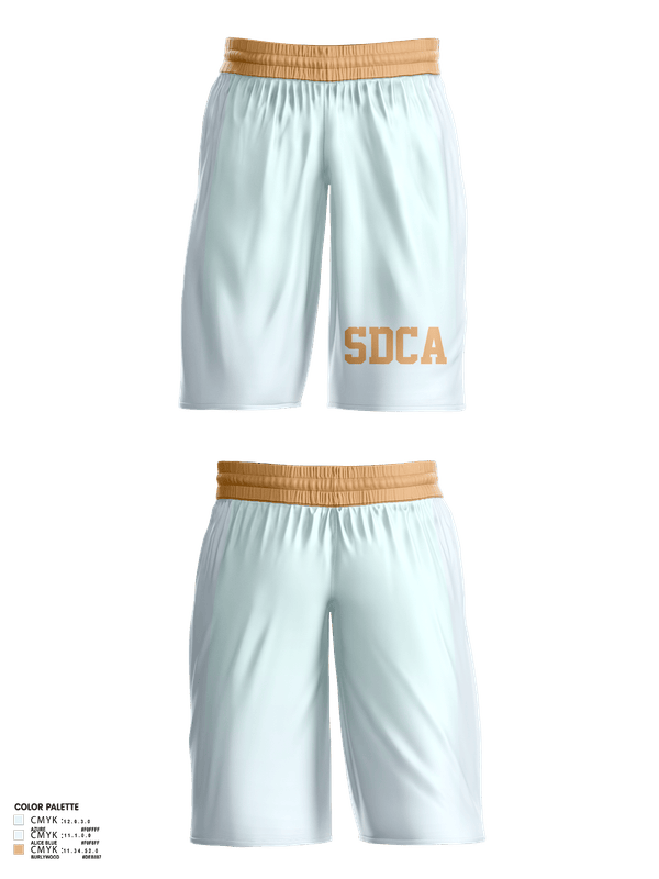 Mens Basketball Shorts, SDCA, Men's Basketball, Teamtime, Team time, sublimation, custom sports apparel, team uniforms, spirit wear, spiritwear, sports uniforms, custom shirts, team store, custom team store, fundraiser sports, apparel fundraiser