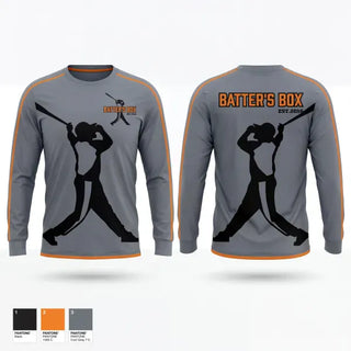 Long Sleeve Performance Shirt, The Batter’s Box Training Academy, , Teamtime, Team time, sublimation, custom sports apparel, team uniforms, spirit wear, spiritwear, sports uniforms, custom shirts, team store, custom team store, fundraiser sports, apparel fundraiser