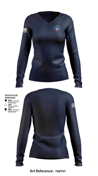Womens Long Sleeve Vneck Shirt, CenTex Safety Solutions, LLC, Police, Teamtime, Team time, sublimation, custom sports apparel, team uniforms, spirit wear, spiritwear, sports uniforms, custom shirts, team store, custom team store, fundraiser sports, apparel fundraiser