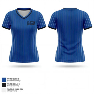Womens Short Sleeve Vneck Shirt, Clinton Cougars, Baseball, Teamtime, Team time, sublimation, custom sports apparel, team uniforms, spirit wear, spiritwear, sports uniforms, custom shirts, team store, custom team store, fundraiser sports, apparel fundraiser