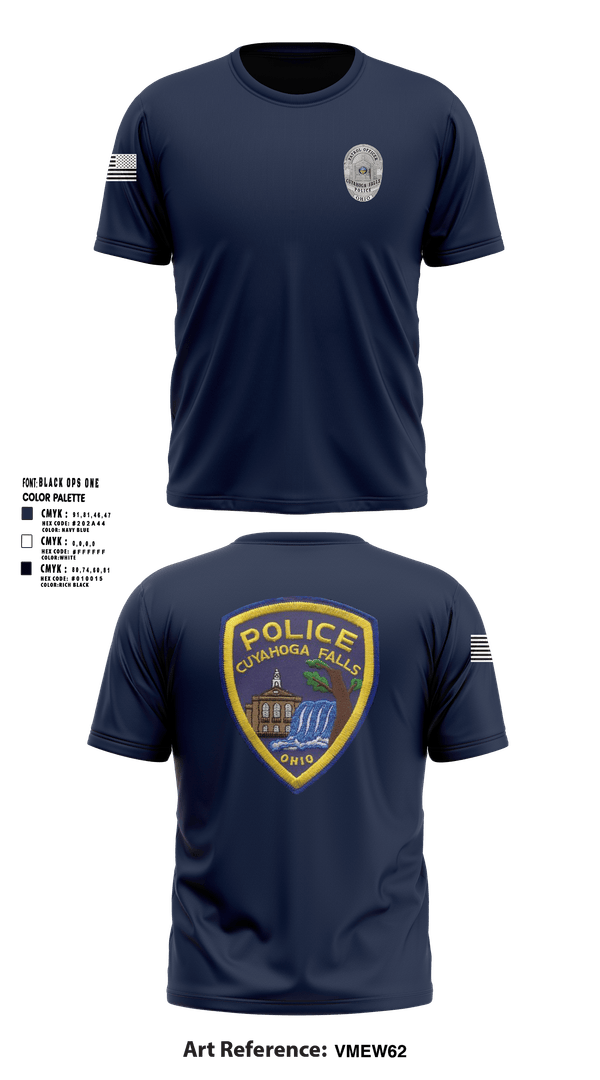 Cuyahoga Falls Police Department  Short Sleeve Performance Shirt - 25