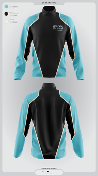 Fleece Jacket, Aerial Bound Athletics, Spirit Store, Teamtime, Team time, sublimation, custom sports apparel, team uniforms, spirit wear, spiritwear, sports uniforms, custom shirts, team store, custom team store, fundraiser sports, apparel fundraiser
