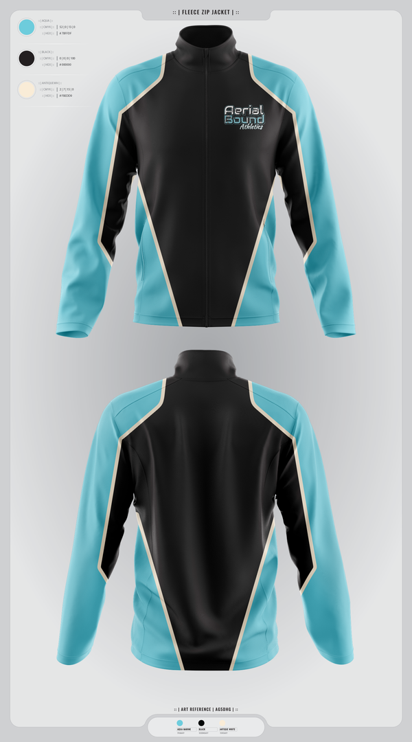 Fleece Jacket, Aerial Bound Athletics, Spirit Store, Teamtime, Team time, sublimation, custom sports apparel, team uniforms, spirit wear, spiritwear, sports uniforms, custom shirts, team store, custom team store, fundraiser sports, apparel fundraiser