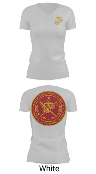 Womens Short Sleeve Vneck Shirt, MCRD Parris Island Protocol Office, Marines, Teamtime, Team time, sublimation, custom sports apparel, team uniforms, spirit wear, spiritwear, sports uniforms, custom shirts, team store, custom team store, fundraiser sports, apparel fundraiser