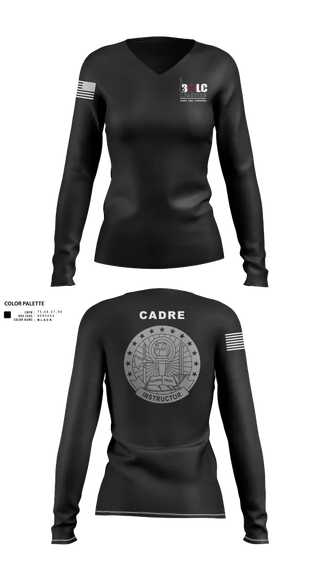Womens Long Sleeve Vneck Shirt, BOLC TACTICS, , Teamtime, Team time, sublimation, custom sports apparel, team uniforms, spirit wear, spiritwear, sports uniforms, custom shirts, team store, custom team store, fundraiser sports, apparel fundraiser