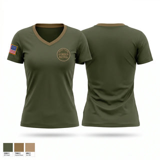 Womens Short Sleeve Vneck Shirt, United States Border Patrol, Police, Teamtime, Team time, sublimation, custom sports apparel, team uniforms, spirit wear, spiritwear, sports uniforms, custom shirts, team store, custom team store, fundraiser sports, apparel fundraiser