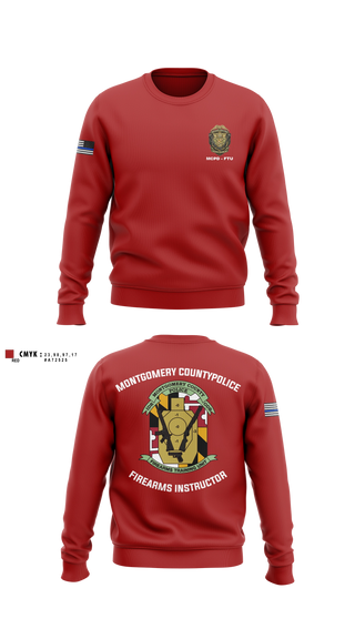 Crew Neck Sweatshirt, Montgomery County Police Department - Firearms Training Unit, Police, Teamtime, Team time, sublimation, custom sports apparel, team uniforms, spirit wear, spiritwear, sports uniforms, custom shirts, team store, custom team store, fundraiser sports, apparel fundraiser