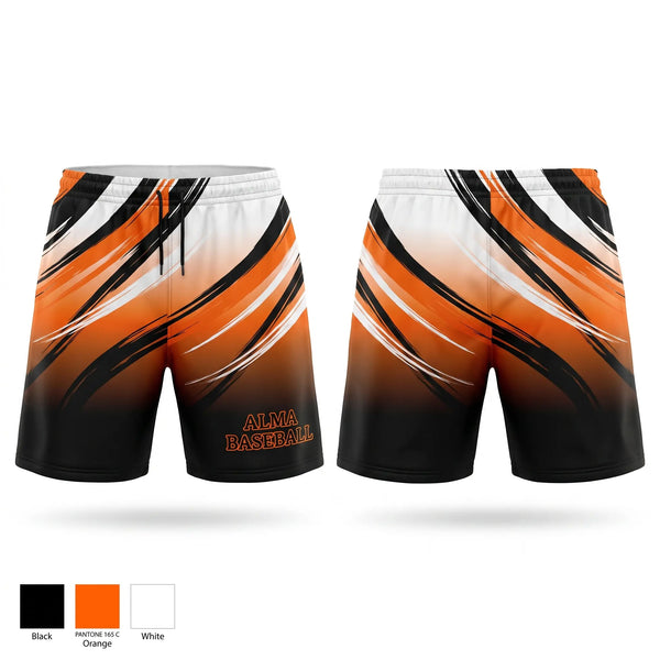 Athletic Shorts With Pockets, Alma, Baseball, Teamtime, Team time, sublimation, custom sports apparel, team uniforms, spirit wear, spiritwear, sports uniforms, custom shirts, team store, custom team store, fundraiser sports, apparel fundraiser