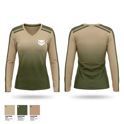 Nocturnal Women's Long Sleeve V-neck Shirt - 1