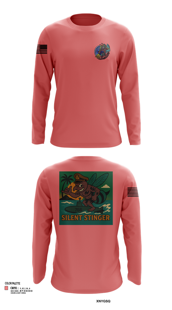 Long Sleeve Performance Shirt, USS CHARLOTTE SSN 766, Navy, Teamtime, Team time, sublimation, custom sports apparel, team uniforms, spirit wear, spiritwear, sports uniforms, custom shirts, team store, custom team store, fundraiser sports, apparel fundraiser