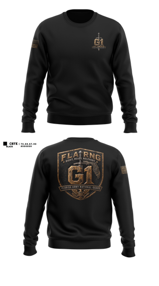 Crew Neck Sweatshirt, FLARNG, JFHQ / G1, National Guard, Teamtime, Team time, sublimation, custom sports apparel, team uniforms, spirit wear, spiritwear, sports uniforms, custom shirts, team store, custom team store, fundraiser sports, apparel fundraiser