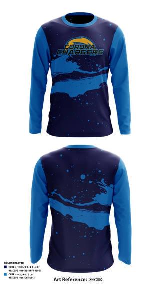 Long Sleeve Performance Shirt, Corona Chargers, , Teamtime, Team time, sublimation, custom sports apparel, team uniforms, spirit wear, spiritwear, sports uniforms, custom shirts, team store, custom team store, fundraiser sports, apparel fundraiser