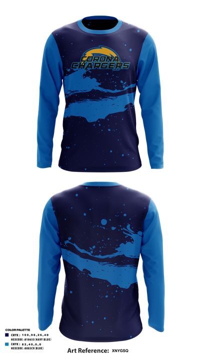 Corona Chargers 54196630 Long Sleeve Performance Shirt 1