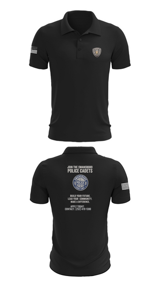 Short Sleeve Performance Polo, Swansboro police cadets, Police, Teamtime, Team time, sublimation, custom sports apparel, team uniforms, spirit wear, spiritwear, sports uniforms, custom shirts, team store, custom team store, fundraiser sports, apparel fundraiser