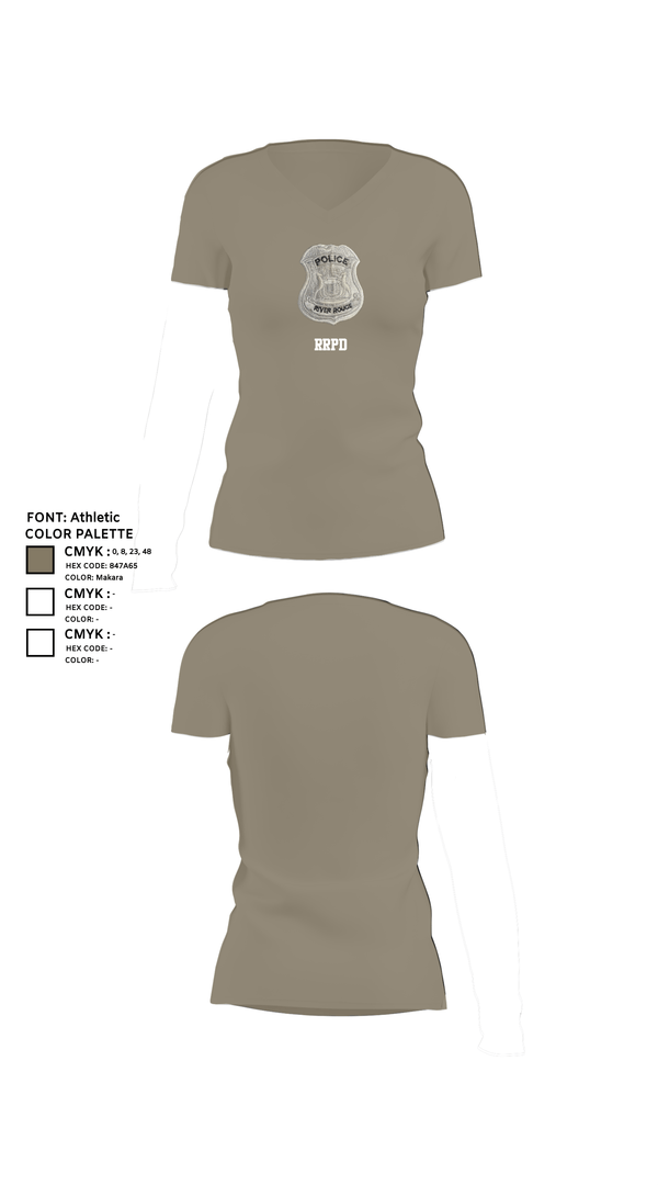 Womens Short Sleeve Vneck Shirt, RRPD, Police, Teamtime, Team time, sublimation, custom sports apparel, team uniforms, spirit wear, spiritwear, sports uniforms, custom shirts, team store, custom team store, fundraiser sports, apparel fundraiser