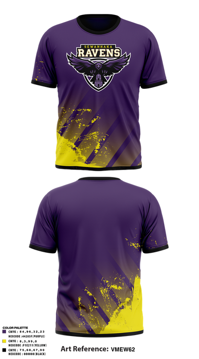 Sewanhaka Ravens Soccer 96279031 Old School Cotton Feel Shirt - 1