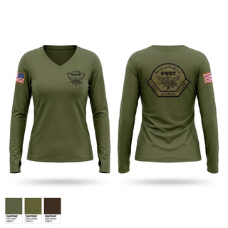 Womens Long Sleeve Vneck Shirt, Walla Walla Regional SWAT, Police, Teamtime, Team time, sublimation, custom sports apparel, team uniforms, spirit wear, spiritwear, sports uniforms, custom shirts, team store, custom team store, fundraiser sports, apparel fundraiser
