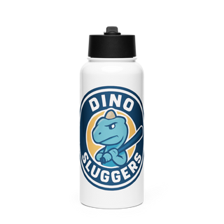 Dino Sluggers Stainless Steel Water Bottle with a Straw Lid
