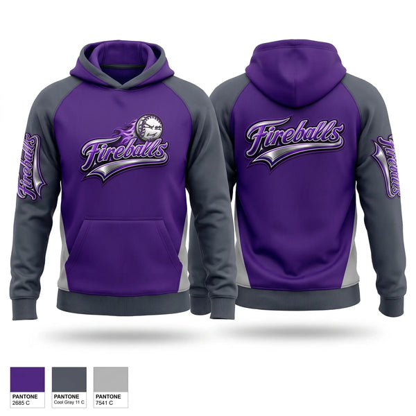 Hoodie, Fireballs, Baseball, Teamtime, Team time, sublimation, custom sports apparel, team uniforms, spirit wear, spiritwear, sports uniforms, custom shirts, team store, custom team store, fundraiser sports, apparel fundraiser