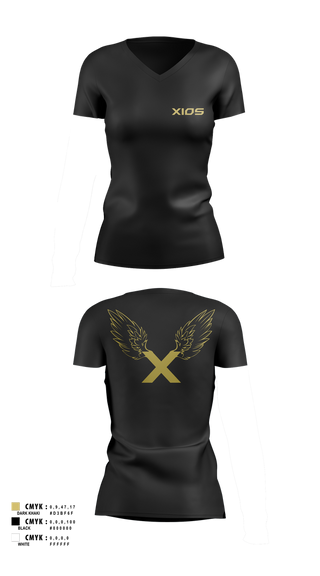 Womens Short Sleeve Vneck Shirt, XIOS Strength & ConditioningXIOS Strength & Conditioning, Spirit Store, Teamtime, Team time, sublimation, custom sports apparel, team uniforms, spirit wear, spiritwear, sports uniforms, custom shirts, team store, custom team store, fundraiser sports, apparel fundraiser