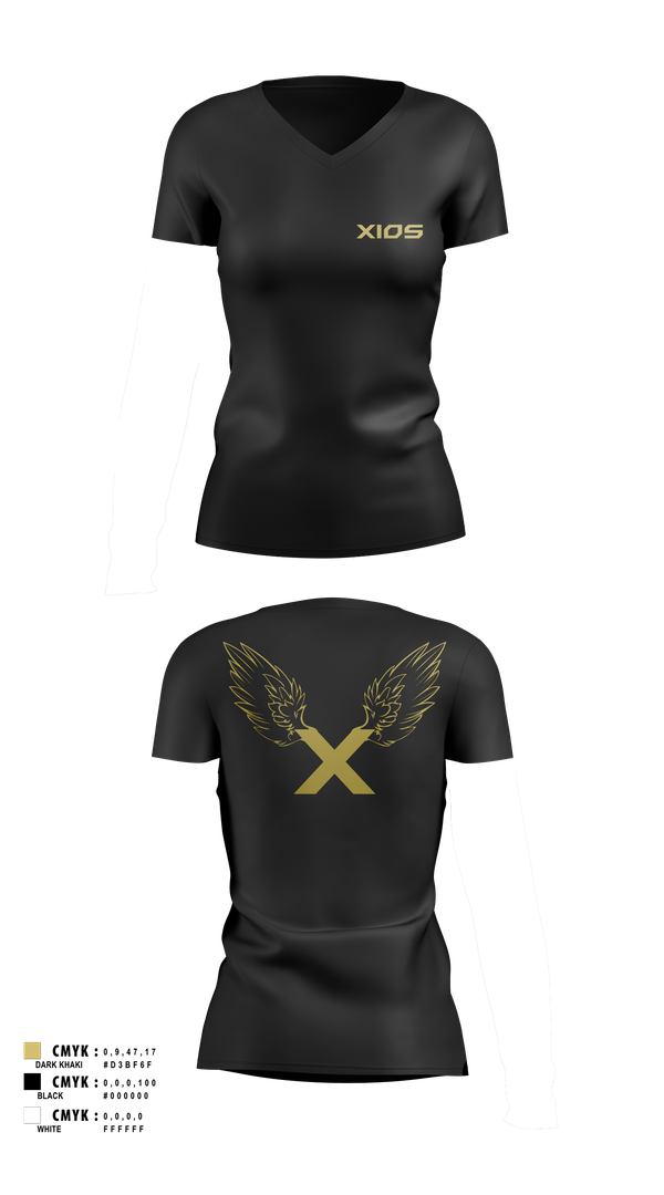 Womens Short Sleeve Vneck Shirt, XIOS Strength & ConditioningXIOS Strength & Conditioning, Spirit Store, Teamtime, Team time, sublimation, custom sports apparel, team uniforms, spirit wear, spiritwear, sports uniforms, custom shirts, team store, custom team store, fundraiser sports, apparel fundraiser