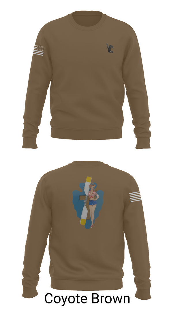 Crew Neck Sweatshirt, B Co 1/114th Maintenance, Army, Teamtime, Team time, sublimation, custom sports apparel, team uniforms, spirit wear, spiritwear, sports uniforms, custom shirts, team store, custom team store, fundraiser sports, apparel fundraiser