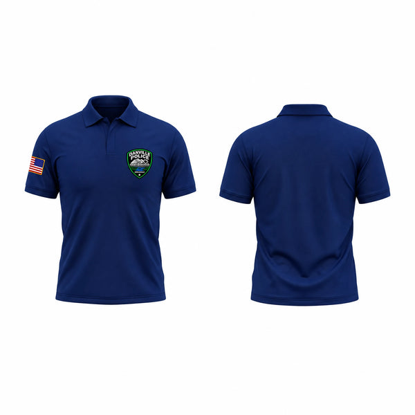 Short Sleeve Performance Polo, Danville police, Police, Teamtime, Team time, sublimation, custom sports apparel, team uniforms, spirit wear, spiritwear, sports uniforms, custom shirts, team store, custom team store, fundraiser sports, apparel fundraiser
