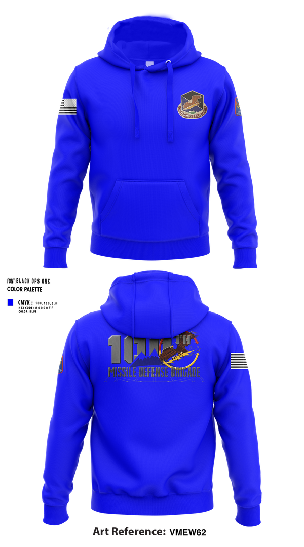 Hoodie, 100th Missile Defense Brigade, , Teamtime, Team time, sublimation, custom sports apparel, team uniforms, spirit wear, spiritwear, sports uniforms, custom shirts, team store, custom team store, fundraiser sports, apparel fundraiser