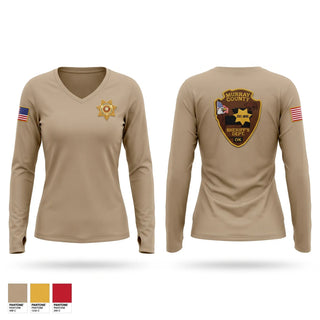 Womens Long Sleeve Vneck Shirt, Murray County Sheriff’s Department, Police, Teamtime, Team time, sublimation, custom sports apparel, team uniforms, spirit wear, spiritwear, sports uniforms, custom shirts, team store, custom team store, fundraiser sports, apparel fundraiser