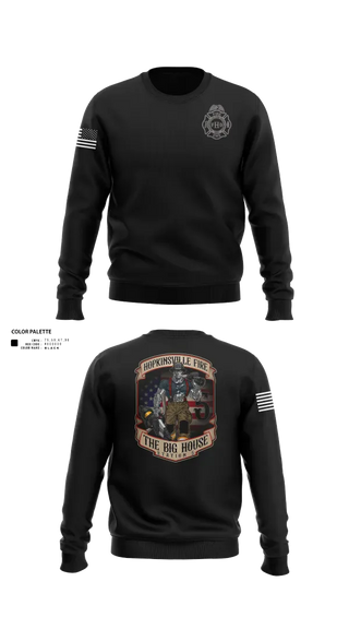 Crew Neck Sweatshirt, Hopkinsville Fire Department, Fire Department, Teamtime, Team time, sublimation, custom sports apparel, team uniforms, spirit wear, spiritwear, sports uniforms, custom shirts, team store, custom team store, fundraiser sports, apparel fundraiser
